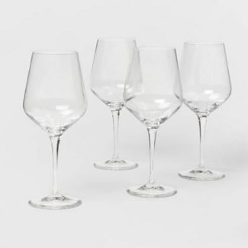 22oz 4pk Glass Atherton Red Wine Glasses - Threshold