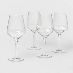 22oz 4pk Glass Atherton Red Wine Glasses - Threshold