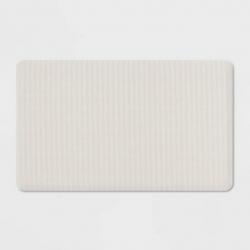 30 x 18 Ribbed Stripe Comfort Mat Beige - Threshold