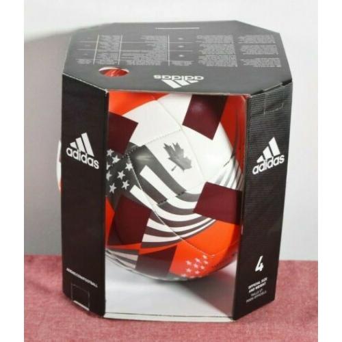 Adidas MLS Size 4 Club Sports Ball - White/red