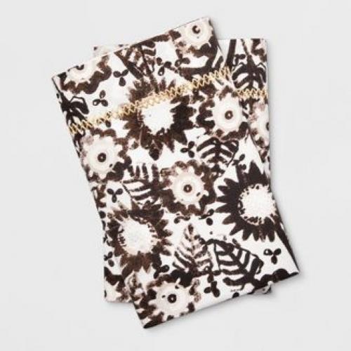 Print Percale Cotton Pillowcases (King) Dark Brown - Opalhouse