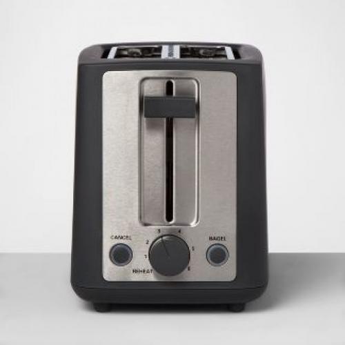 2 Slice Extra Wide Slot Stainless Steel Toaster - Made By Design