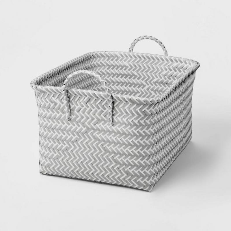 18 in L x 14 in W x 9 3/4in H Woven Basket Brightroom