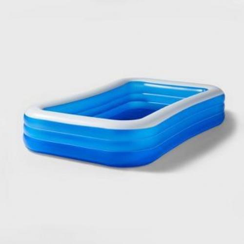 10' X 22 Deluxe Rectangular Family Inflatable Above Ground Pool - Sun Squad