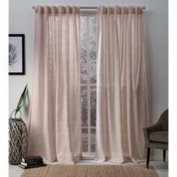 Set Of 2 Bella Sheer Hidden Tab Top Curtain Panels - Exclusive Home