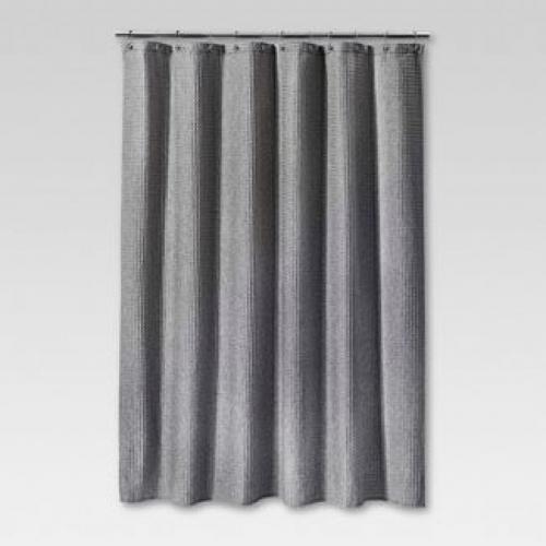 Room Essentials Gray Waffleweave Shower Curtain 72 x 72
