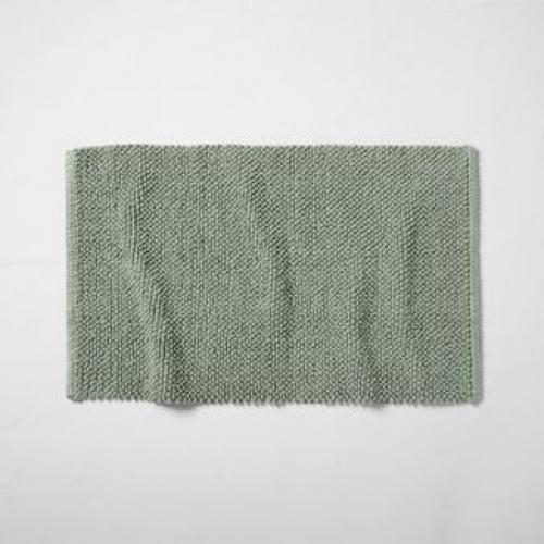 21x34 Textured Bath Mat Sage Green - Casaluna