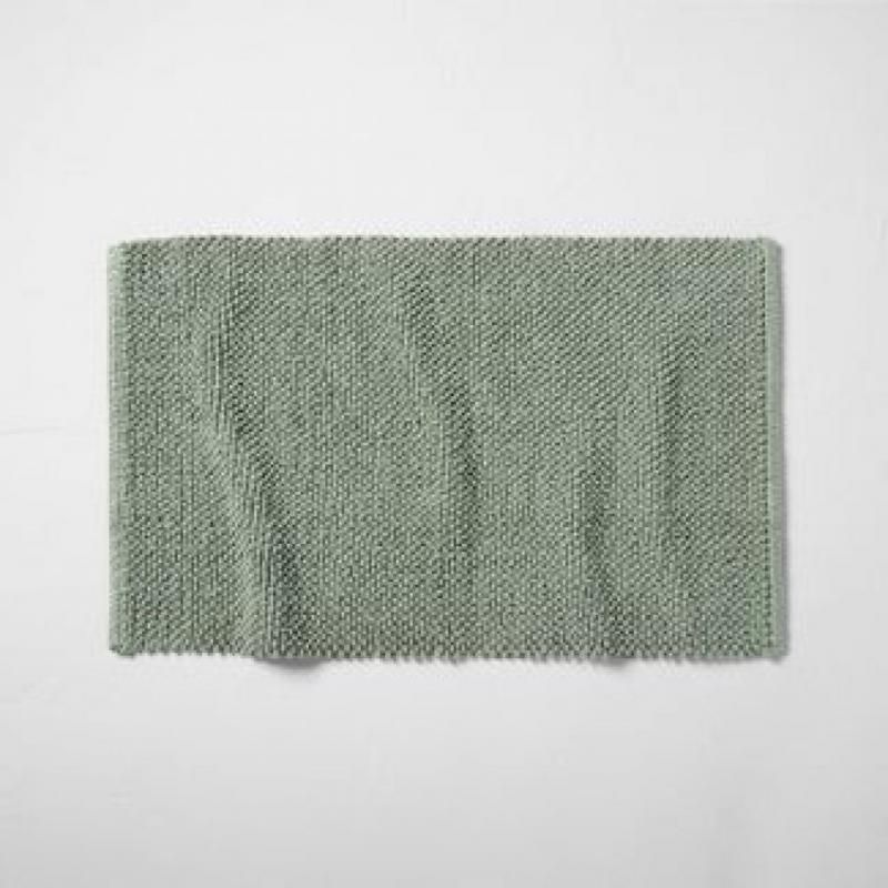 21x34 Textured Bath Mat Sage Green - Casaluna