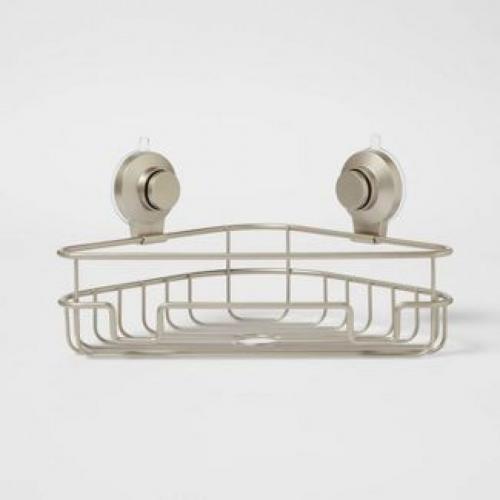 Wire Corner Suction Basket Matte Satin - Made By Design