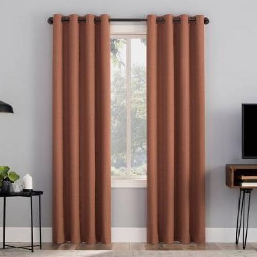 Channing Textured Draft Shield Fleece Insulated 100% Blackout Curtain Panel