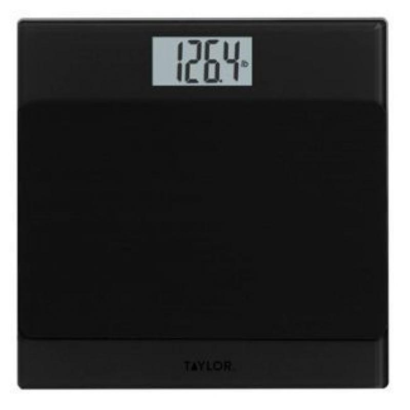 Glass Digital Scale with Anti-Slip Mat Gray/Black - Taylor