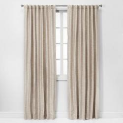 8452 Faux Silk Room Darkening Window Curtain Panel Ivory - Threshold