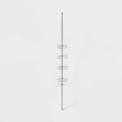 Steel L Shaped Tension Pole Caddy Chrome