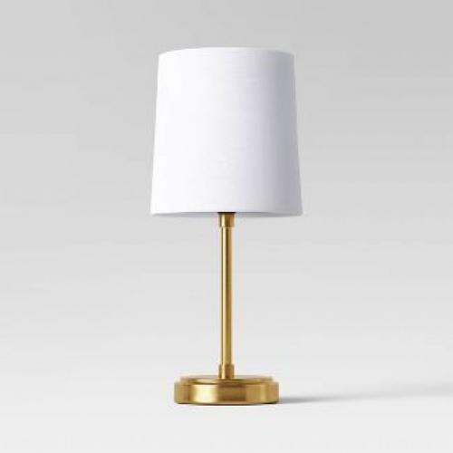 Metal Stick Mini Table Lamp Brass (Includes LED Light Bulb) - Threshold