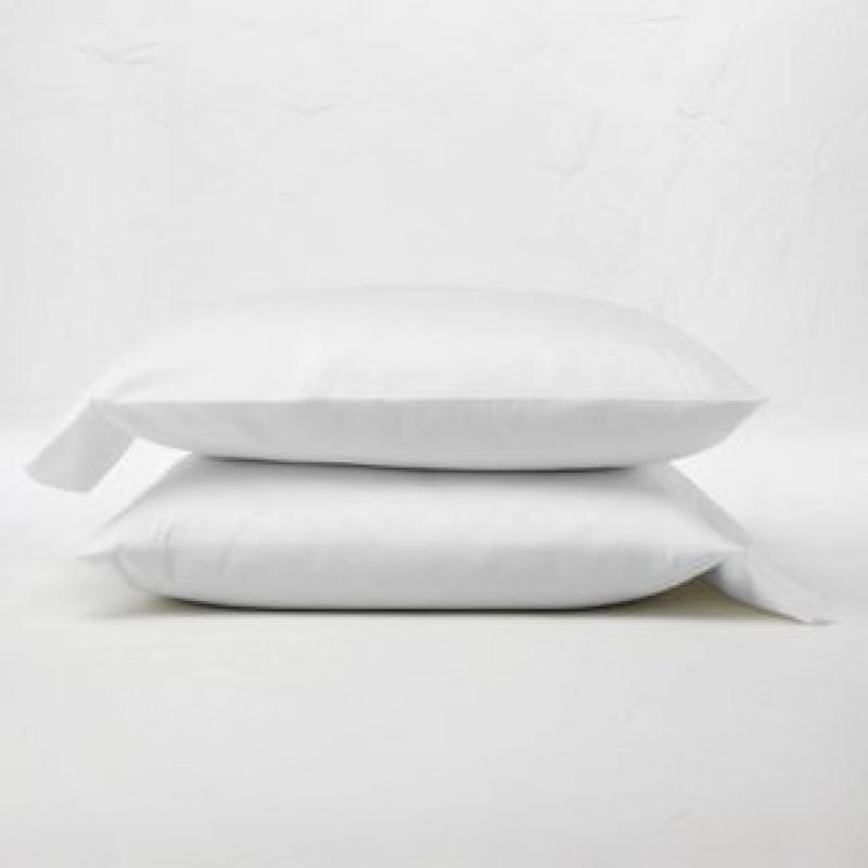 King 300 Thread Ct Temperature Regulating Solid Pillowcase Set White - Casaluna