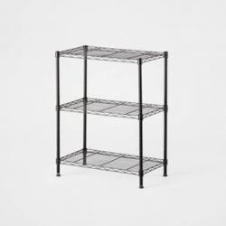 3 Tier Wire Shelving Black - Brightroom
