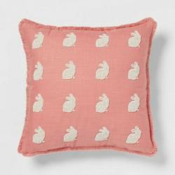 Beaded Bunny Square Throw Pillow Rose - Threshold