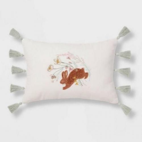 Bunny Lumbar Throw Pillow Cream - Threshold