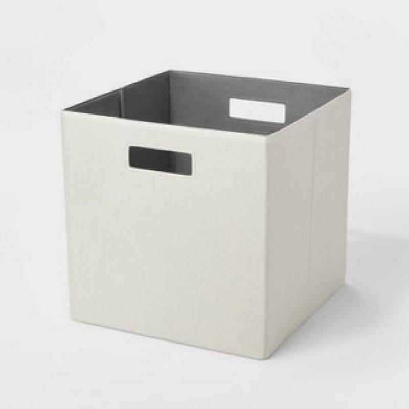 13 x 13 Fabric Bin Khaki Texture - Brightroom