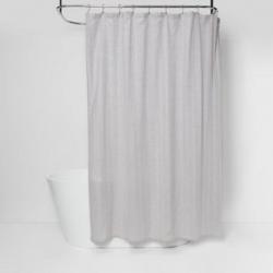 Tonal Striped Shower Curtain Gray - Threshold