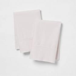 Standard 300 Thread Count Ultra Soft Pillowcase Set Blush - Threshold