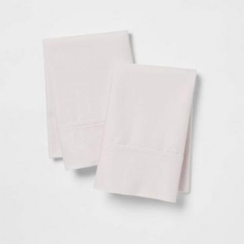 Standard 300 Thread Count Ultra Soft Pillowcase Set Blush - Threshold