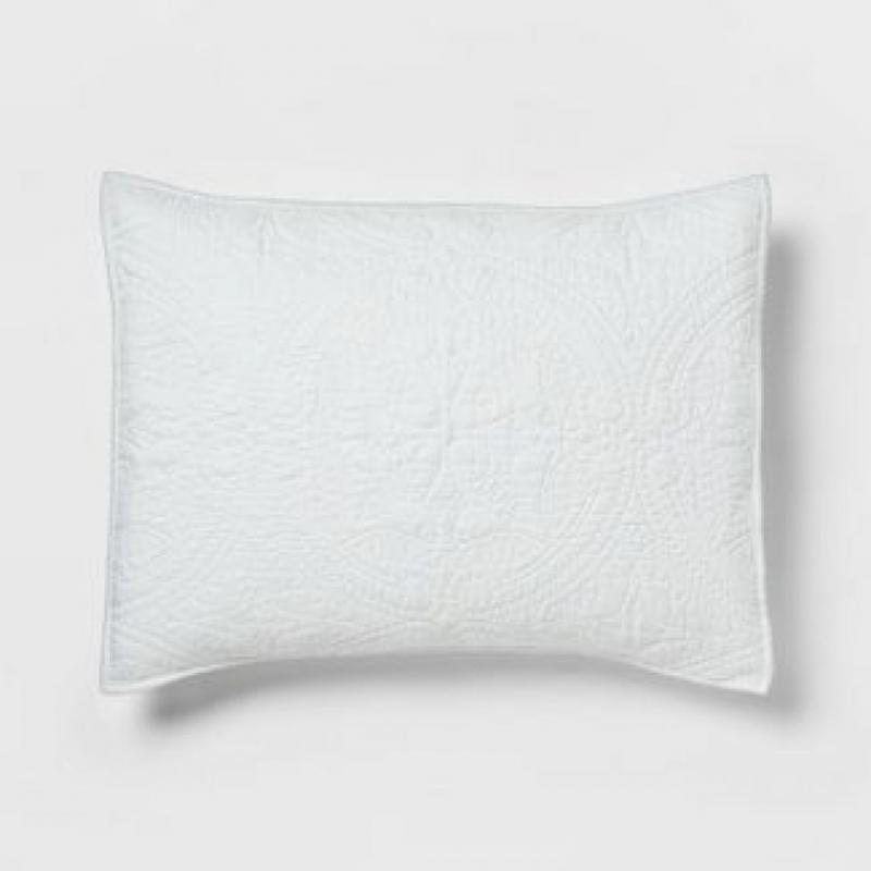 Standard Opalhouse Medallion Stitched Sham White