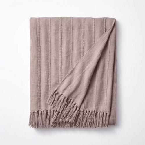 60x86 Oversized 100% Cotton Bed Throw Blush - Threshold™