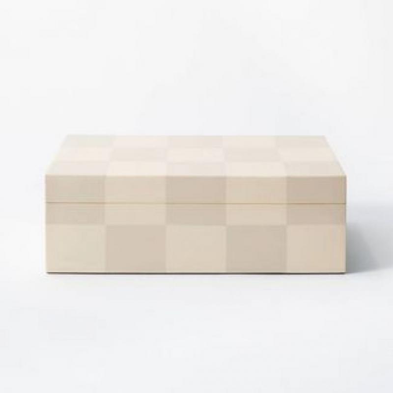 Large Checkered Resin Box - Threshold designed with Studio McGee