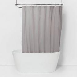 Waterproof Fabric Heavy Weight Shower Liner Gray - Made By Design -