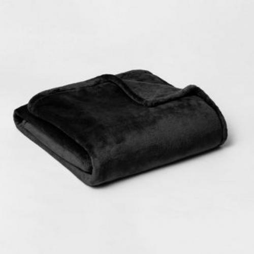 King Microplush Bed Blanket Black - Threshold™