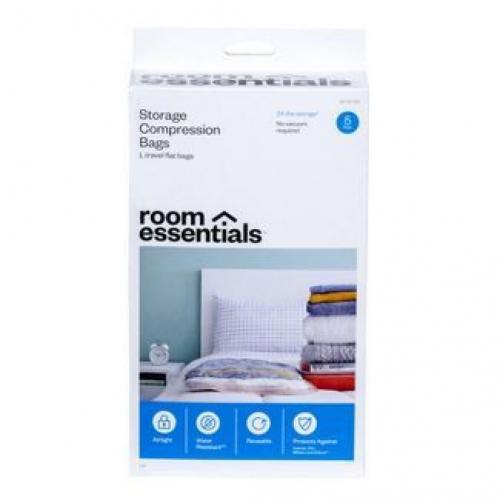 5 Large Compression Bags Travel Clear - Room Essentials