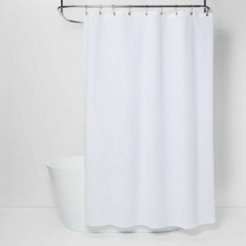 72x72 Waffle Weave Shower Curtain White - Threshold