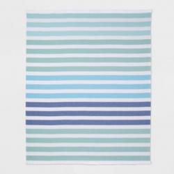 Striped Oversized Beach Towel Blue/Green - Sun Squad