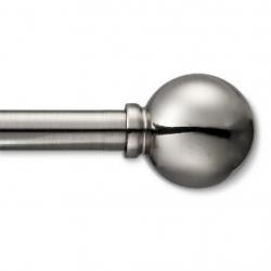 28-48 Drapery Cafe Rod Ball Brushed Nickel