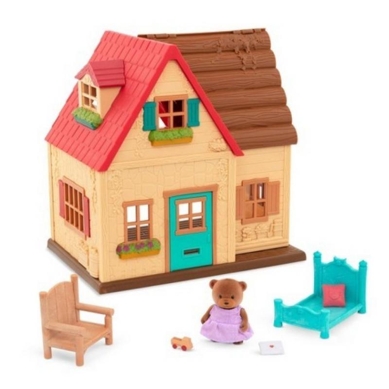 Li'l Woodzeez Country House – 8pc Toy House Playset (Please be advised that sets may be missing pieces or otherwise incomplete.)