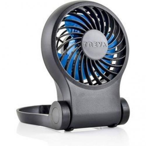 TREVA 3.5 Battery/USB Fan with AC Adapter - Gray