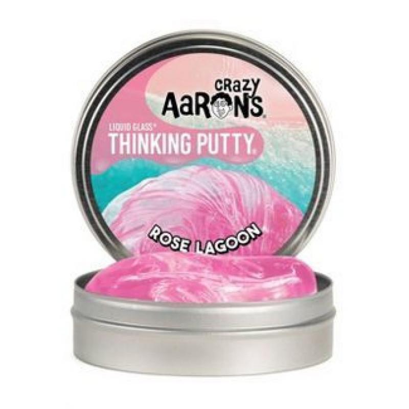 Crazy Aaron's Liquid Glass Rose Lagoon Thinking Putty