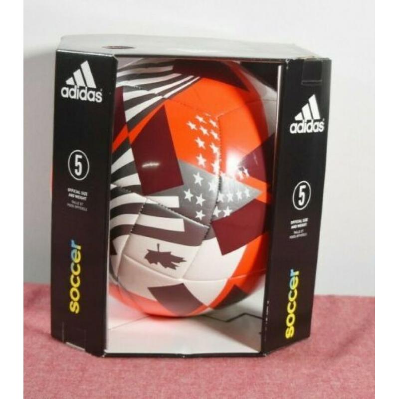 Adidas MLS Size 5 Club Sports Ball - Red/White