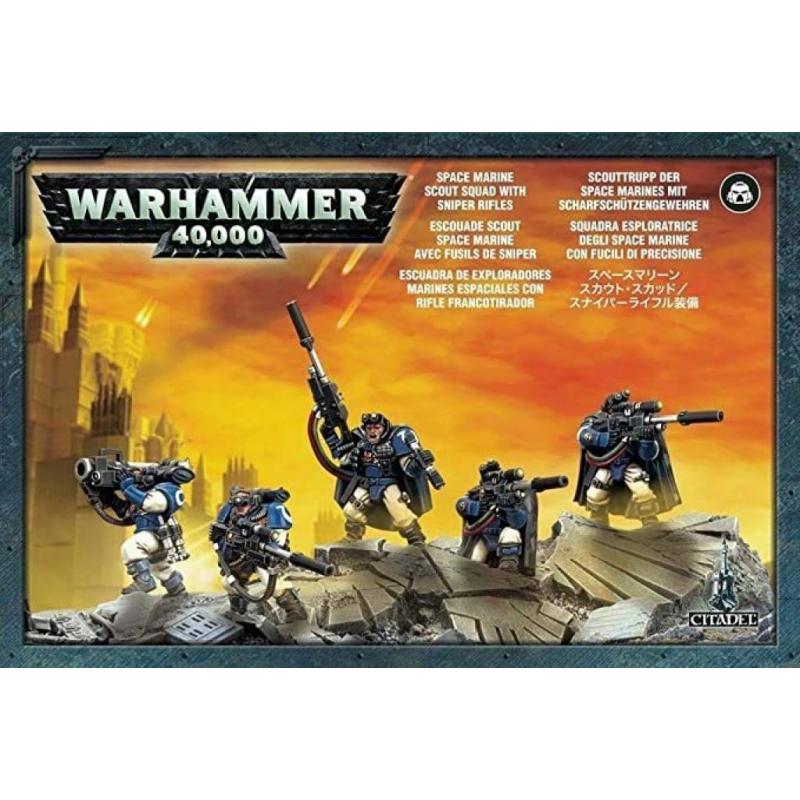 Warhammer 40,000 Space Marine Scout Squad with Sniper Rifles