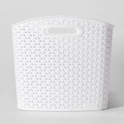 Y-Weave XL Curved Decorative Storage Basket White - Room Essentials