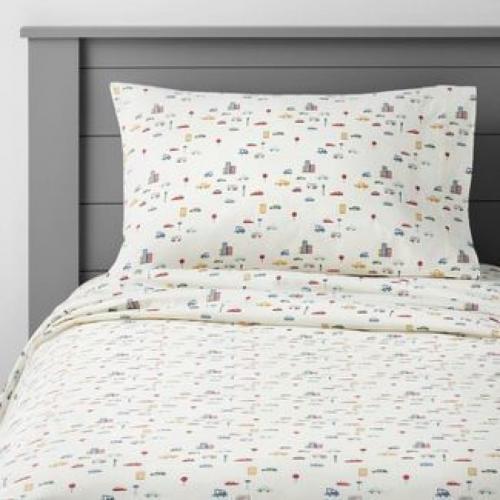 Twin City Cars Cotton Sheet Set - Pillowfort