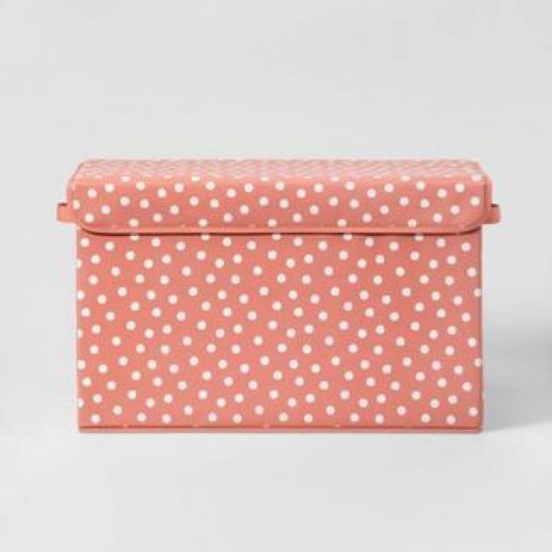 Large Rectangle Dot Storage Bin Rose Pink - Pillowfort