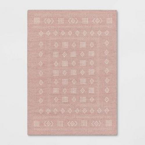 4'x5.6' Vintage Rug Pink - Pillowfort