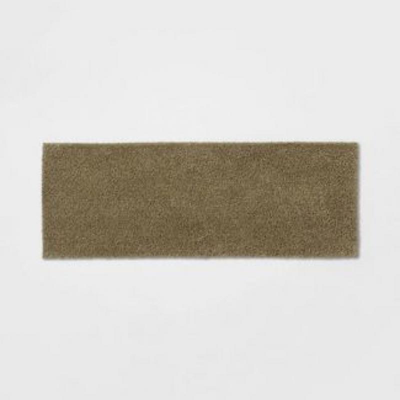 22x60 Antimicrobial Bath Runner Olive Green - Total Fresh