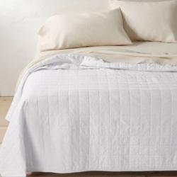 Full/Queen Heavyweight Linen Blend Quilt White - Casaluna