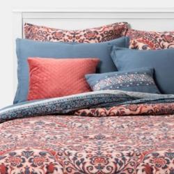 Queen 8pc Monson Comforter Set Rose/Blue - Threshold
