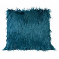 26x26 Oversized Keller Faux Mongolian Micromink Square Throw Pillow Deep Teal