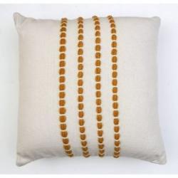 20x20 Oversize Wanda Yarn Stitched Woven Cotton Square Throw Pillow Yellow - Decor Therapy
