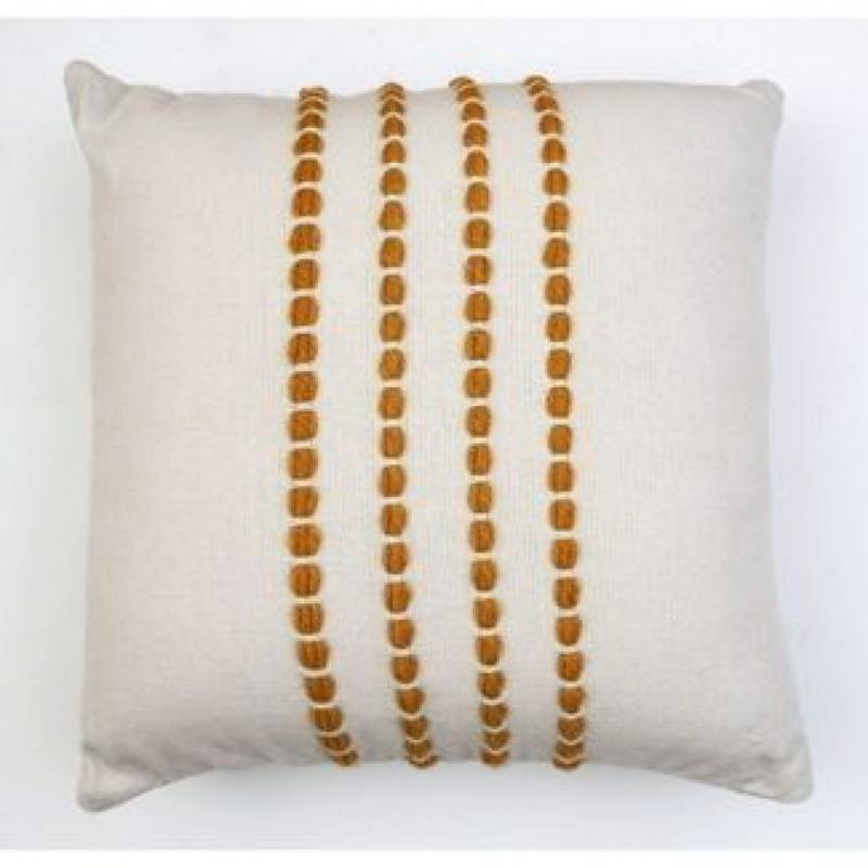 20x20 Oversize Wanda Yarn Stitched Woven Cotton Square Throw Pillow Yellow - Decor Therapy